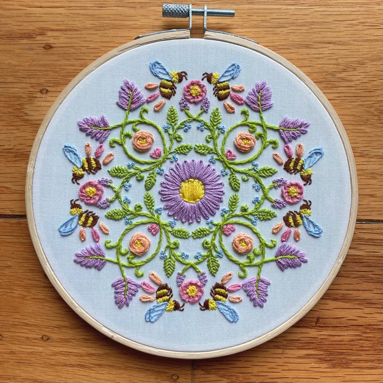 Bee Mandala Embroidery Kit