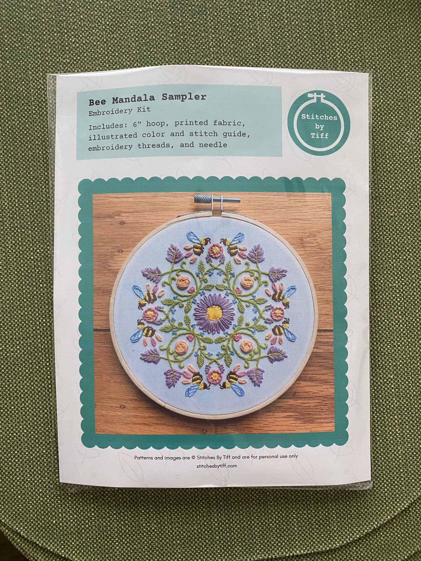 Bee Mandala Embroidery Kit