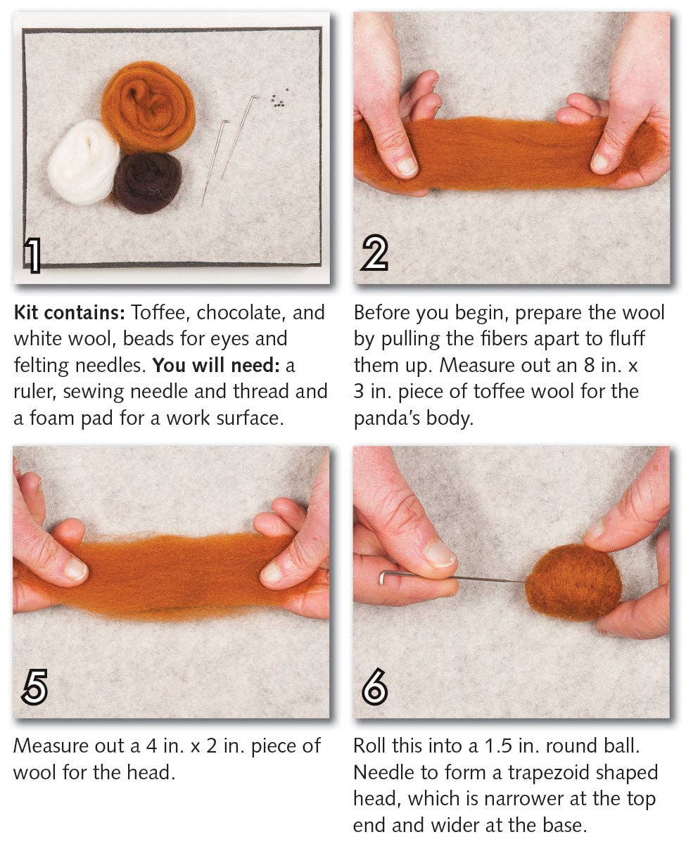 Red Panda Felting Kit - SLOLife Studio & Mercantile