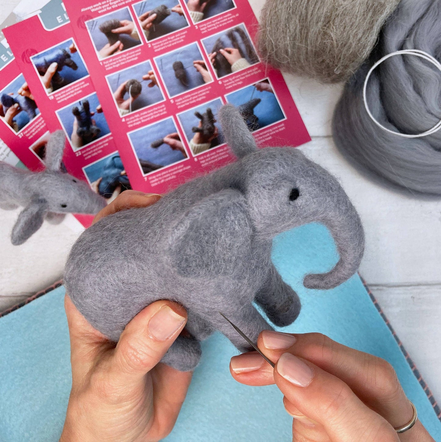 Elephant Needle Felting Kit