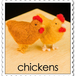 Chickens Felting Kit